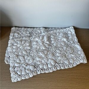 Handmade Crocheted Lace Table Runner in White